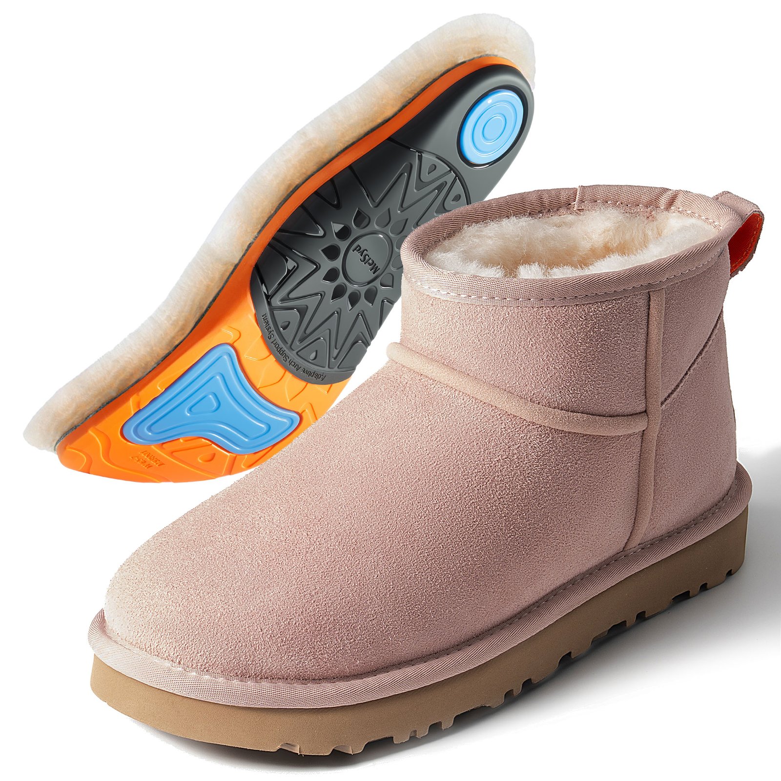 Genuine Sheepskin Arch Support Classic Ultra Mini Boots - Image 1