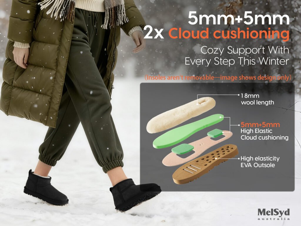 MelSyd 5mm+5mm double cloud cushioning boots vs UGG $79.97