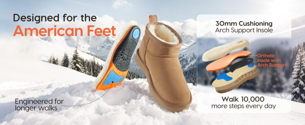 MelSyd memory foam arch support system for sheepskin boots