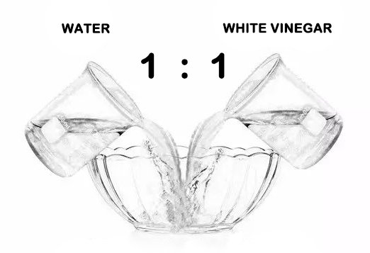 DIY sheepskin cleaner water and vinegar 1:1 ratio